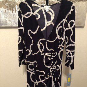 Brand New Never worn Navy Blue Tie Dress